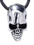 Totenkopf 85 mit Panzerkette - Edelstahl