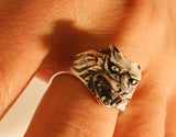 Ring Wolfskopf, Gr. 54-74 - Silber