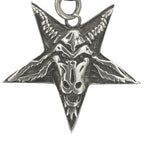 Pentagramm 55 mit Korbkette - Silber