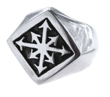 Ring Chaosstern, Gr. 55-75 (edch) - Edelstahl