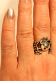 Ring Totenkopf, Gr. 54-74 (tk12) - Silber